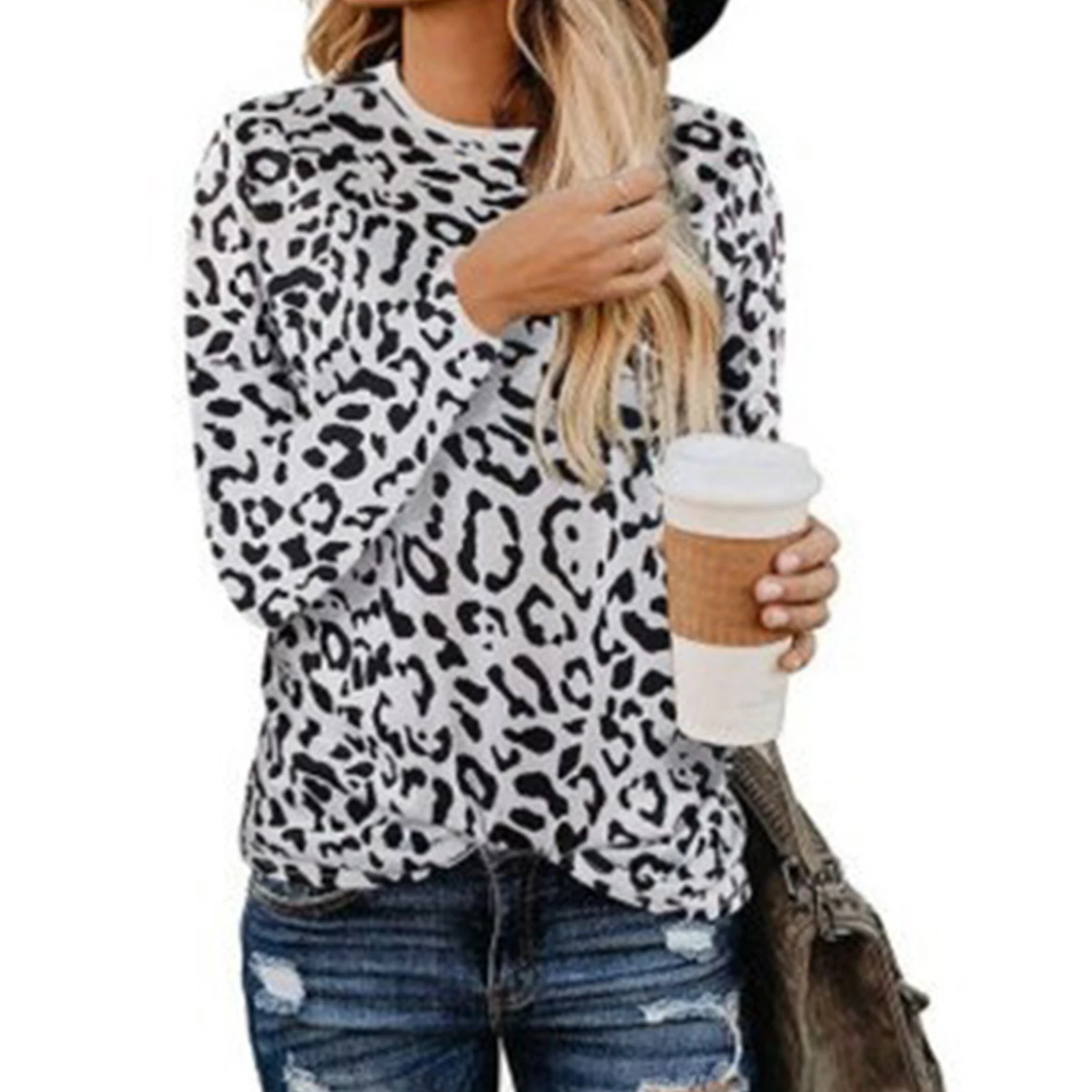 Fashion Women Striped Sweater Autumn Winter O Neck Long Sleeve Sweater Knit Leopard Zebra Stripes Pullover femme jersey mujer