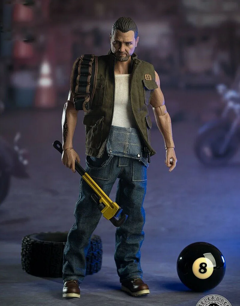 WORLDBOX AT031 1/6 Scale Collectible Figure Repair Motor Mechanic Strong Tattoo Boss12'' Man Action Figure Model For Fans Gift