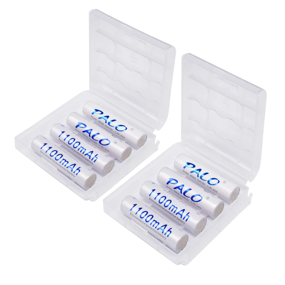 PALO 8Pcs 1.2V 3000mAh AA Rechargeable Battery and 8Pcs 1100mAh AAA Rechargeable Batteries For Toys Car Led Light