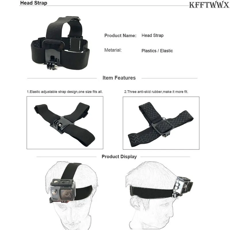 KFFTWWX Accessories Kit for Gopro Hero 13 12 11 10 9 Black 8 7 6 5 4 3 Tripod Mount for SJCAM DBPOWER AKASO EKEN Osmo Action