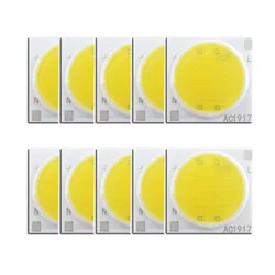 10pcs a lot Ceramics Base LED COB Chip 12w 15w 20w 30w 50w AC220V 3w 5w 7w 9w LED Diode For Spotlight Downlight DIY Repair Parts