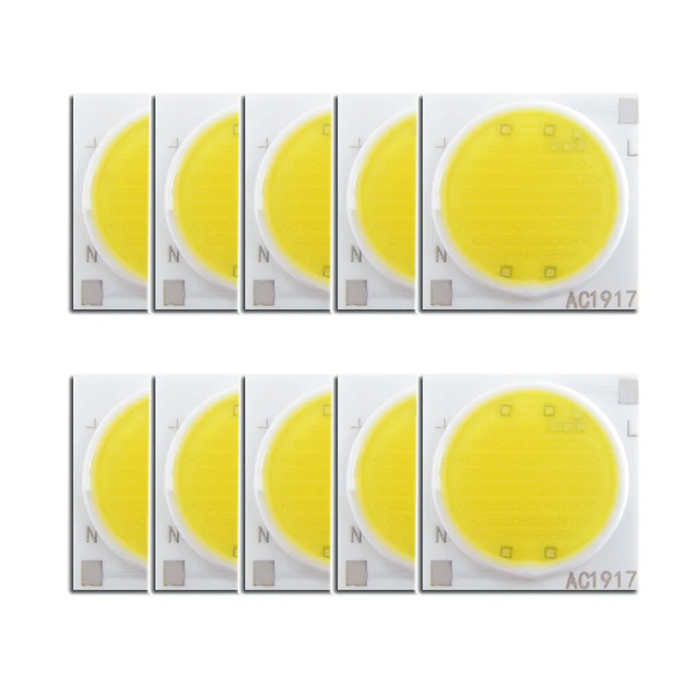 10 sztuk dużo podstawa ceramiki LED COB Chip 12w 15w 20w 30w 50w AC220V 3w 5w 7w 9w dioda LED dla Spotlight Downlight części naprawcze DIY