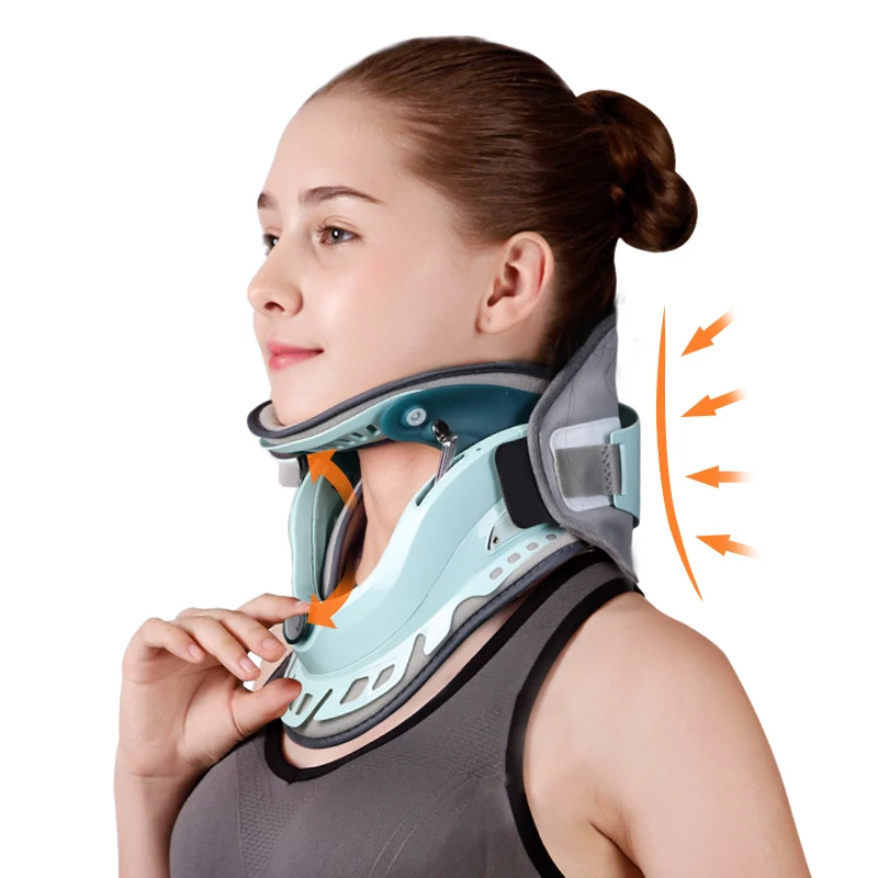 CE Cervical Traction Stretching Neck Rehabilitation Therapy Supplies Medical Air Pump Inflatable Neck Brace Support Correction