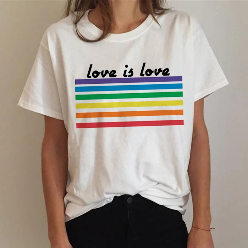 Lgbt Gay Pride Lesbian Rainbow t shirt women  aesthetic vintage harajuku kawaii t-shirt graphic tees women