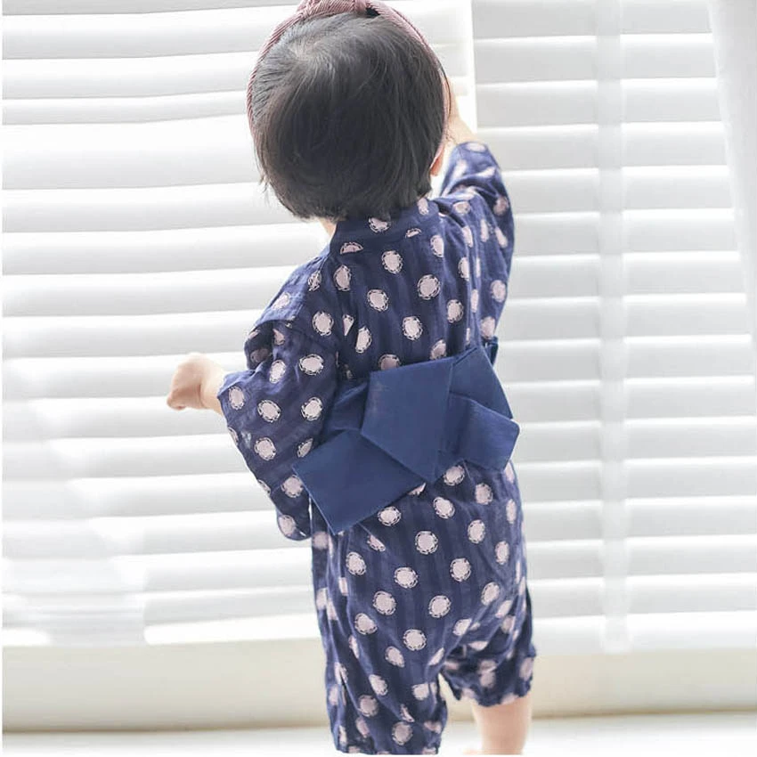 Kimono Japanese Style Children 2022 Baby Girl Boy Cartoon Infant Rompers Sakura Samurai Cosplay Costume Jump Suit Kids Pajamas