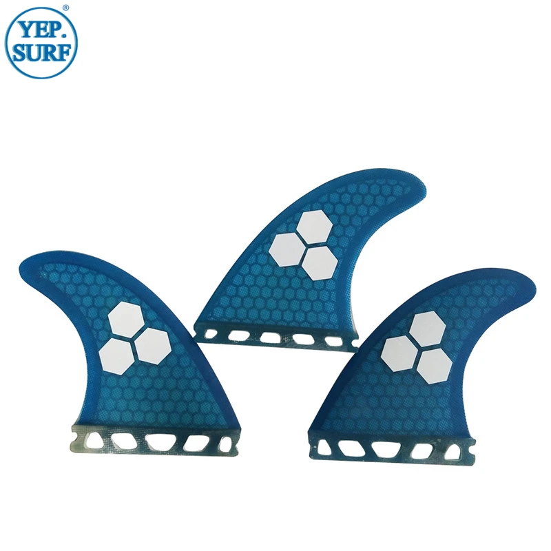 Single Tabs L Surfing Fins Fiberglass Honeycomb Blue Color Fins Customized Fins Surfboard Single Tabs  Fins