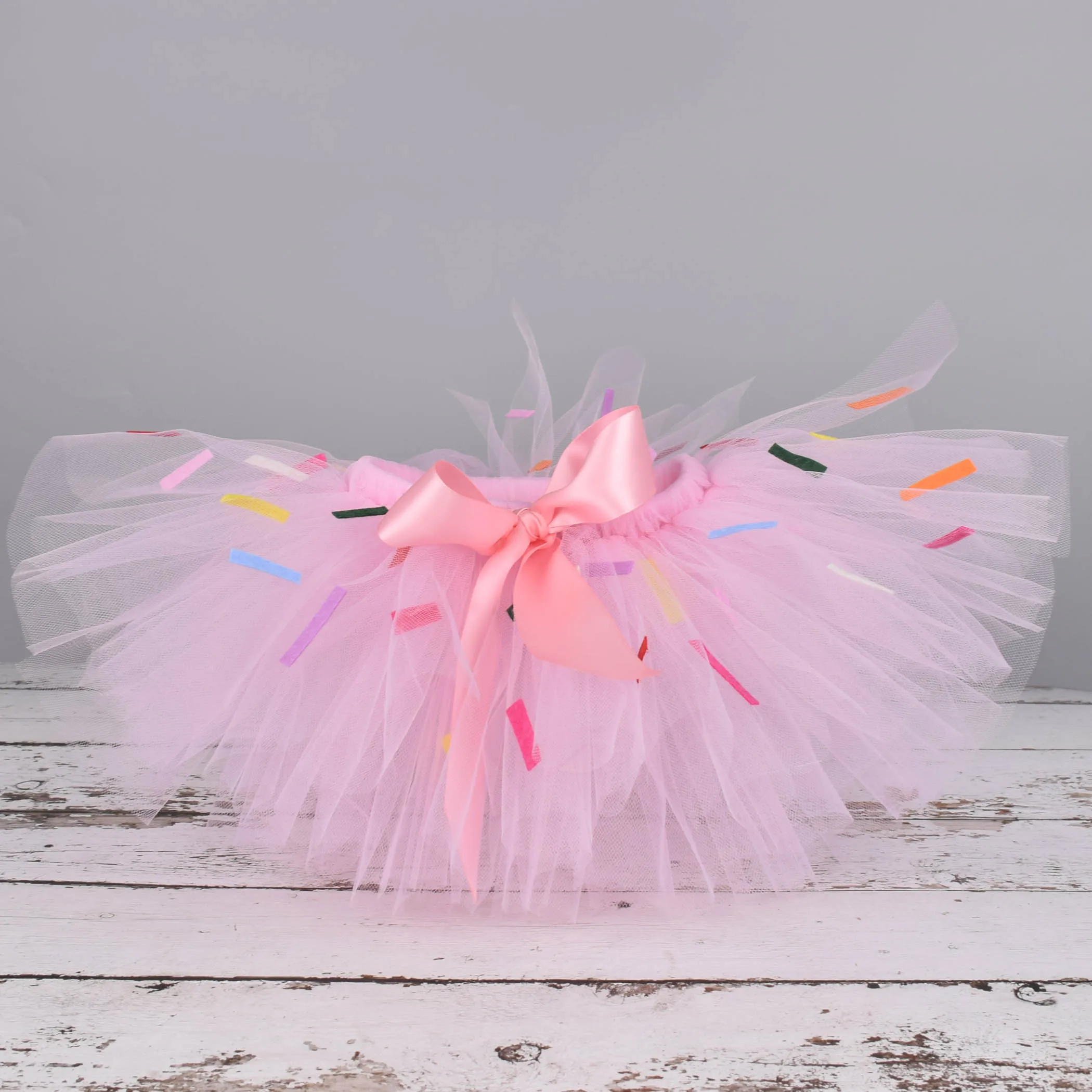 Pink Candy Donuts Girl Sprinkles Tutu skirt Baby 1st Birthday Party Costume Kids Dance Skirt Infant Toddler Tulle Skirt