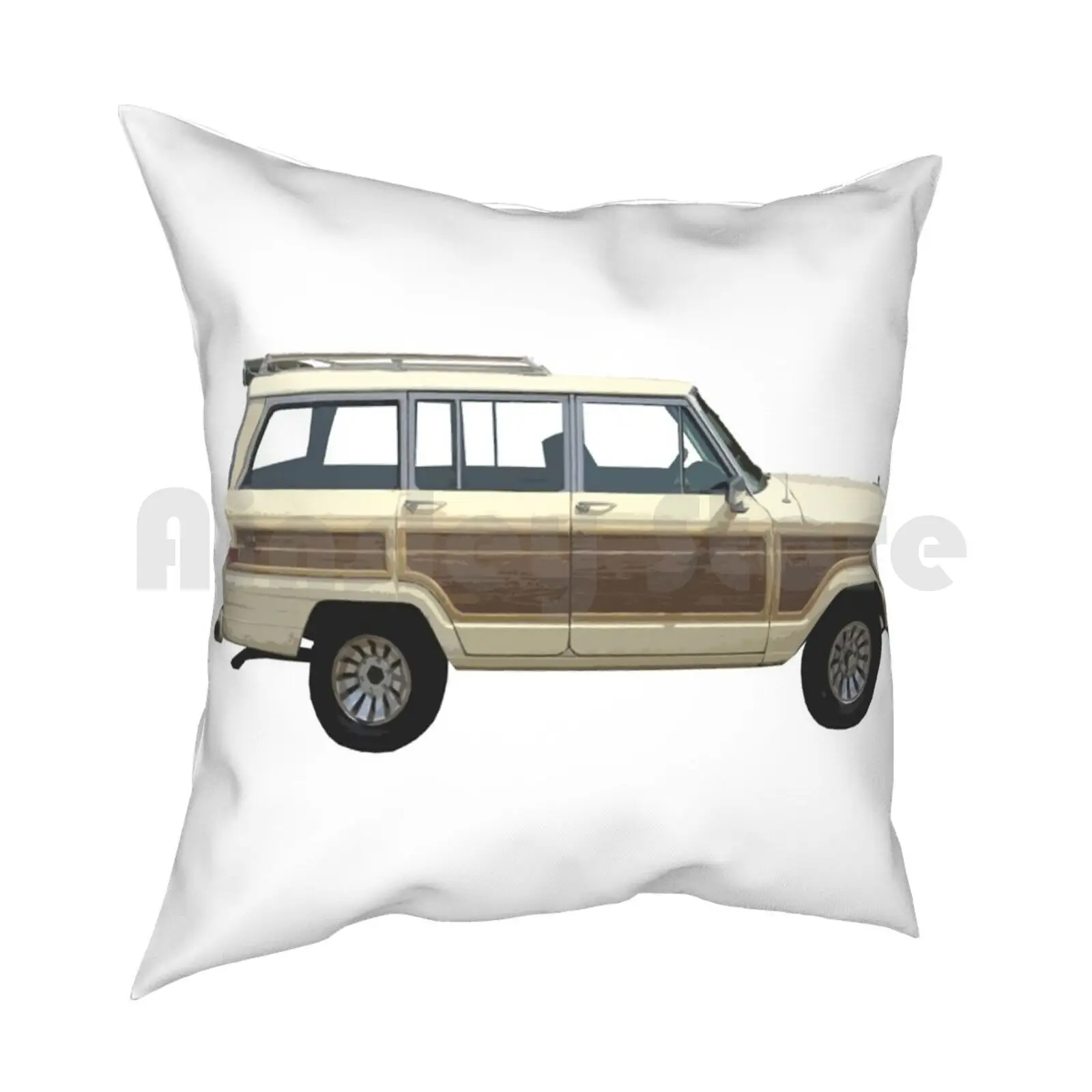 Wagoneer Pillow Case Printed Home Soft DIY Pillow cover Wagoneer Wagoner Wood Panel Panel Van Woody State Pallets Giftst