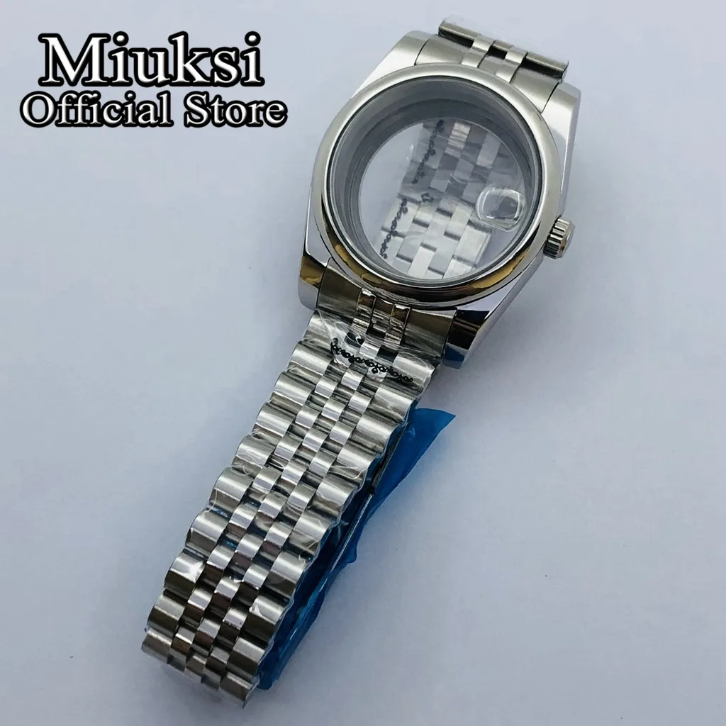 Imagem -05 - Miuksi 36 mm 39 mm Caixa de Relógio Polimento Vidro Safira Caber Nh35 Nh36 Eta2824 2836 Mingzhu Dg2813 3804 Miyota8215 Pt5000 Movimento