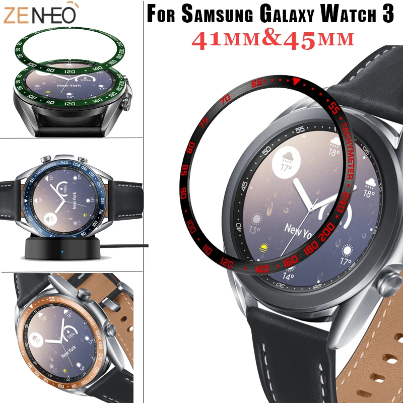 Metal Bezel Ring Cover for Samsung Galaxy Watch 3 45mm 41mm strap Adhesive case Smart Watch for Galaxy Watch 3 Accessories new