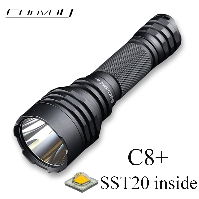 Convoy C8 Plus Luminus SST20 Linterna Led Flashlight Portable Flash Light 18650 Black Torch Lantern Work Camping Fishing Light