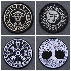 Iron on Patch Viking Patch Embroidered Patches On Clothes Runes Badges Patches For Clothing DIY Punk Clothes Stripes Decor