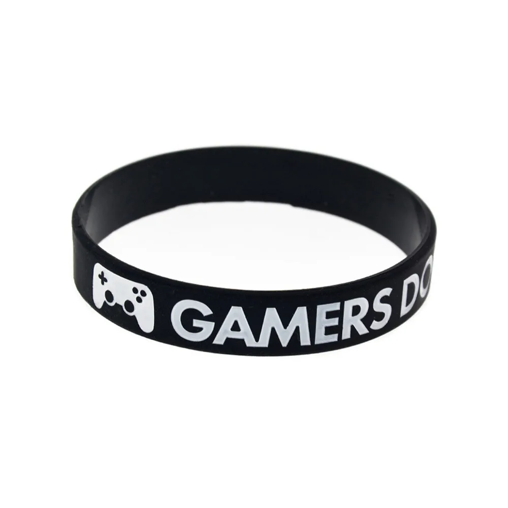 Fashion Gamers Don't Die They Respawn Silicone Bracelet Game Slogan Hand Strap hot sale