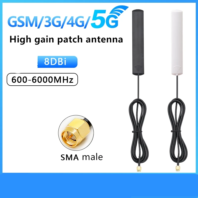 2 piece 5G 8DBI Patch antenna NB IOT/2G/3G/4G/GPRS Omnidirectional 8DBI 0.5-5M for IoT smart Home WWAN card module Car vending
