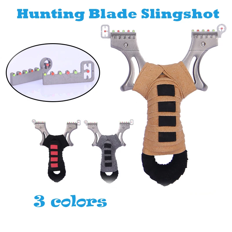 New Hunter Slingshot Fast Pressure 304 Stainless Steel Fiber Blocking Double Aiming Slingshot Ten Outdoor Competitive