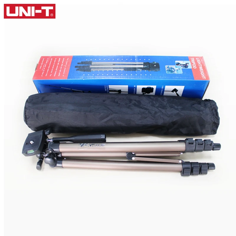 UNI-T Foldable Aluminum Tripod 1.33m For Camera Telescope Rangefinder Laser Level Stand Adjustable 360 Rotation Level Bubble