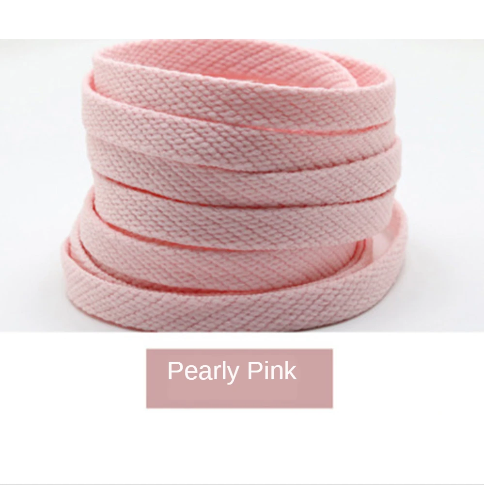 1Pair Shoelaces 140/160/180cm Fashion Shoelaces Jelly Color Flat Polyester Shoe Laces Cute Pink Elastic Shoe Laces Accessories