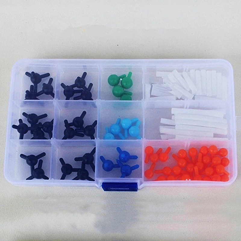 Kit de modelo Molecular, conjunto de estructura de 54 ácaros, moléculas de Química Orgánica inorgánica, juguetes educativos, experimento de
