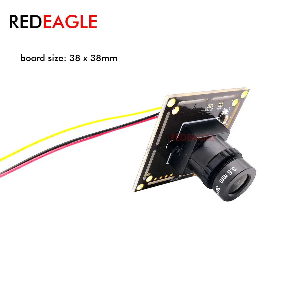 REDEAGLE 1200TVL CMOS Color Analog Video Security Camera Module CCTV PCB Board with HD 3.6MM Lens