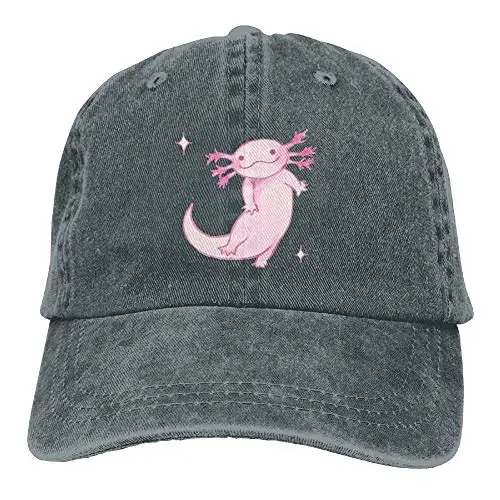 Halloween Axolotl Funny Baseball Cap Men Women Adjustable Plain Dad Hats Low Profile Solid Ball Cap Black Cap for Women 3