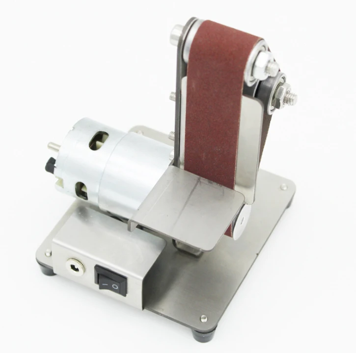 

DIY Mini Belt Sander 110-240V Sanding Grinding Sharpening Machine Edge Sharpener 330x25mm Woodworking Metal Grinder Polishing