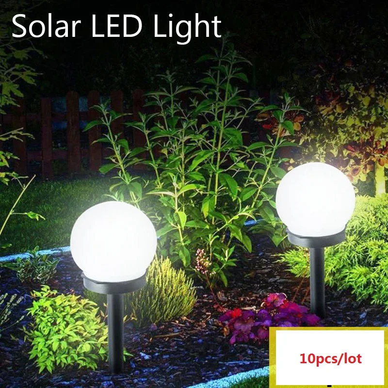 10 pcs/lot Waterproof Solar Garden Light LED Bulb Outdoor Camping Garden Lawn Lighting Home Yard Pathway Landscape Night Lamps