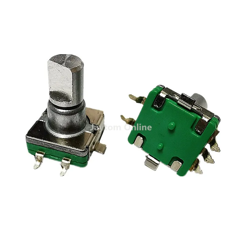 5pcs Rotary Encoder Code Switch EC11 30 Position With Push Button Switch SMD 5pin Handle Length 12.5mm 17mm Half Shaft