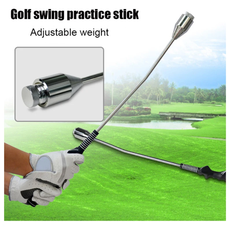 Golf Training Aids Stainless Steel Swinging Sticks Indoor Outdoor Beginners Auxiliary Exercise Swing Stick Golf Accessories