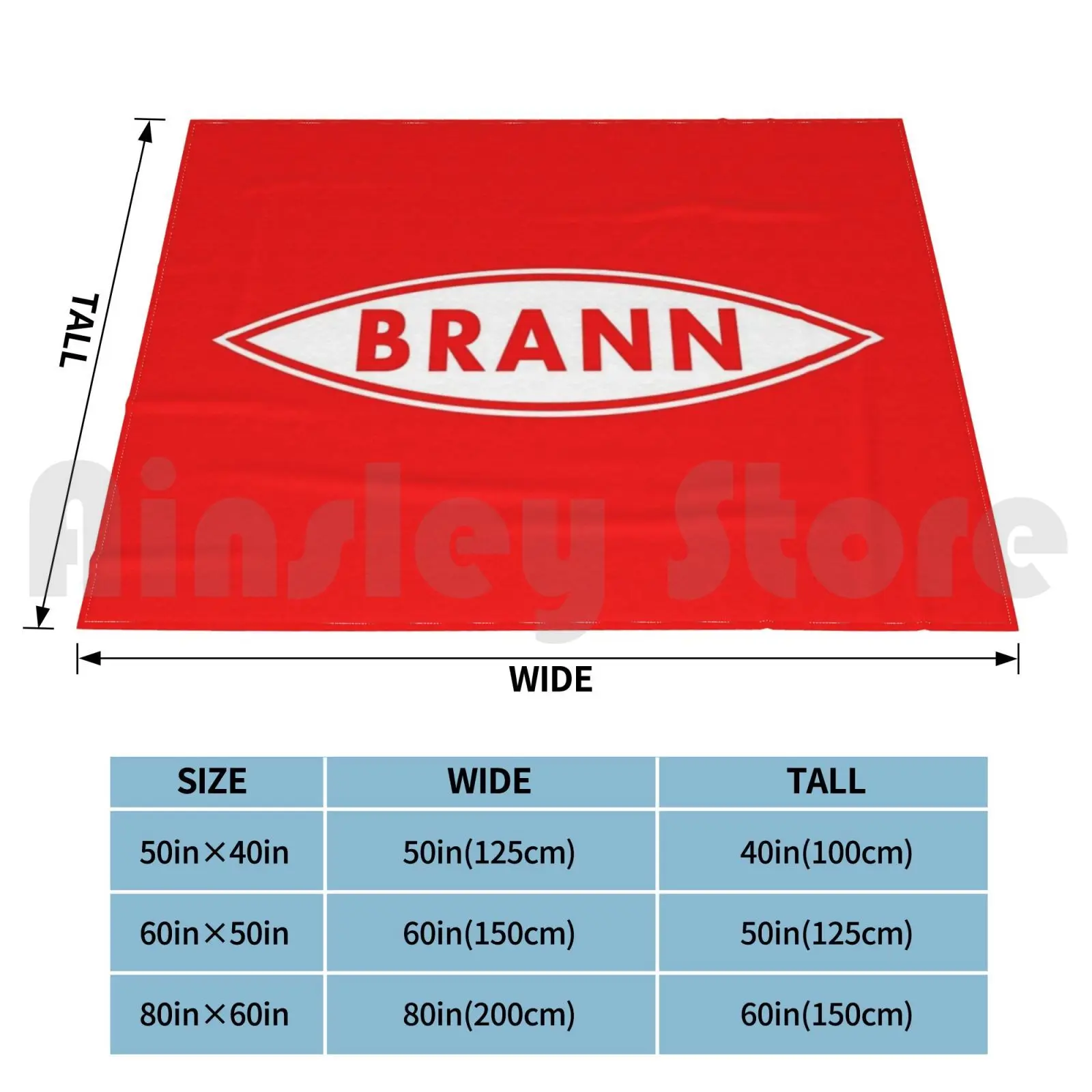Brann Blanket Fashion Custom Lsk Brann Bergen Football Soccer Team Logo Emblem Crest Fan Fans Norwegian