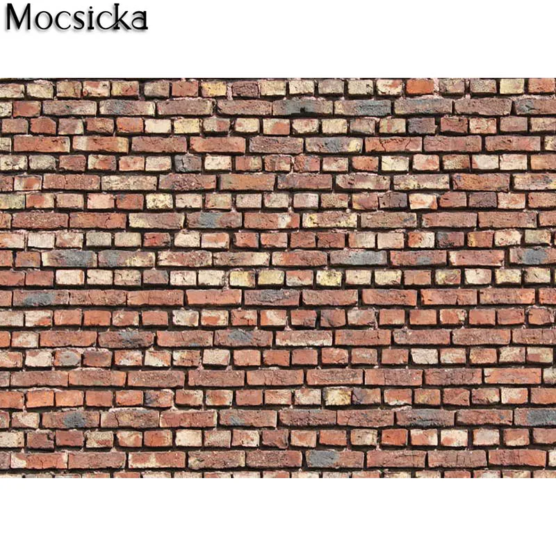 Vintage Red Brick Wall Photo Backdrop Newborn Baby Girls Adults Portrait Photography Background Wallpaper Photo Studio Props