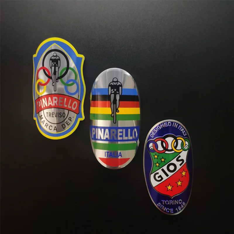 2x vintage classic Bike Head Badge Aluminum Decals Stickers For MTB BMX Folding Bicycle Frame Cycling Accessories emblem
