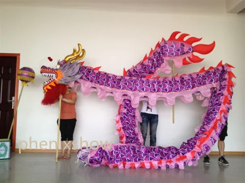 10m Dragon Dance Costume for 8 Players, Colorful, Outdoor