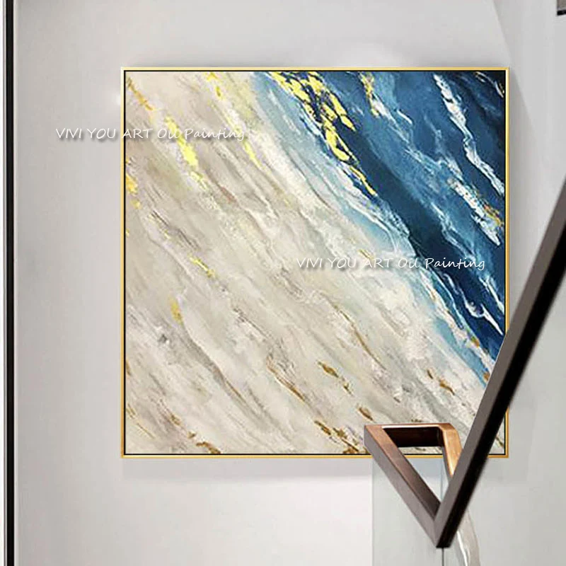 

Handmade Abstract Sea Painting Oil Painting On Canvas Beautiful Modern Seascape Wall Art Pictures for living room