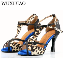 WUXIJIAO New Black Woman Latin Dance Shoes Women's High Heels For  Salsa Training Shoes Stage Performance Party Soft Bottom