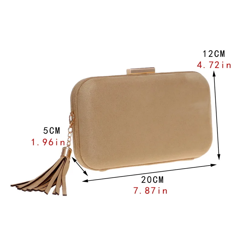 GLOIG Velvet women evening bags tassel fashion bolsa feminina ladies clutches purse shoulder crossbody bridal wedding handbags