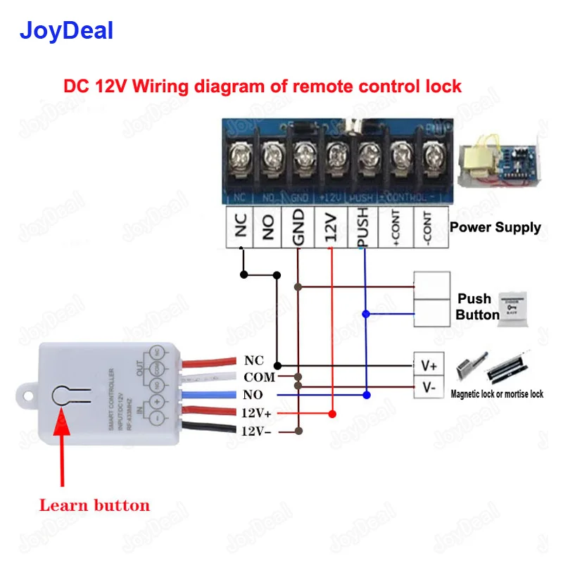 433Mhz Universal Wireless RF Remote Control Switch 5V 6V 12V 24V 10A Relay Receiver Remote ON OFF for Led Light Gate Garage Door