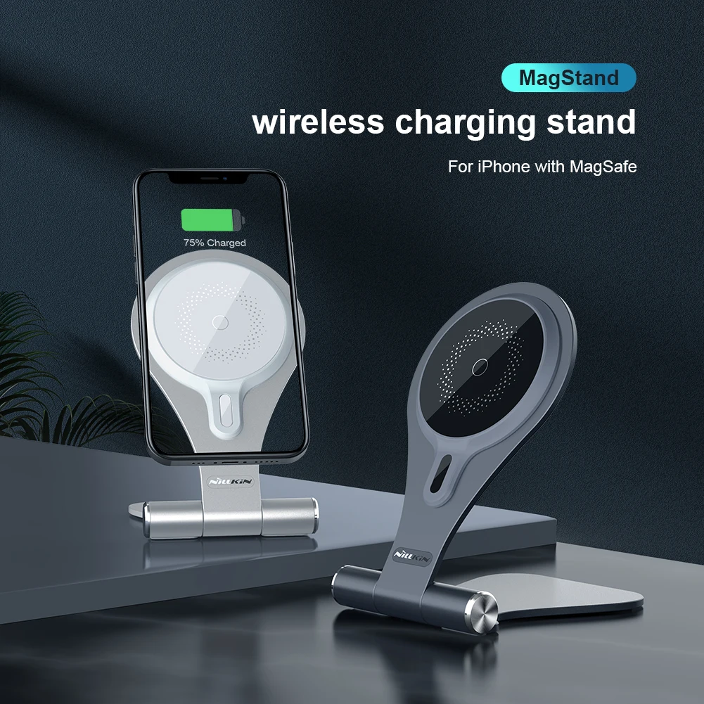 

NILLKIN Magnetic Wireless Charger For iPhone 13 Pro Max 15W Fast Charger MagStand Wireless Charging Stand For iPhone 12 Pro Max