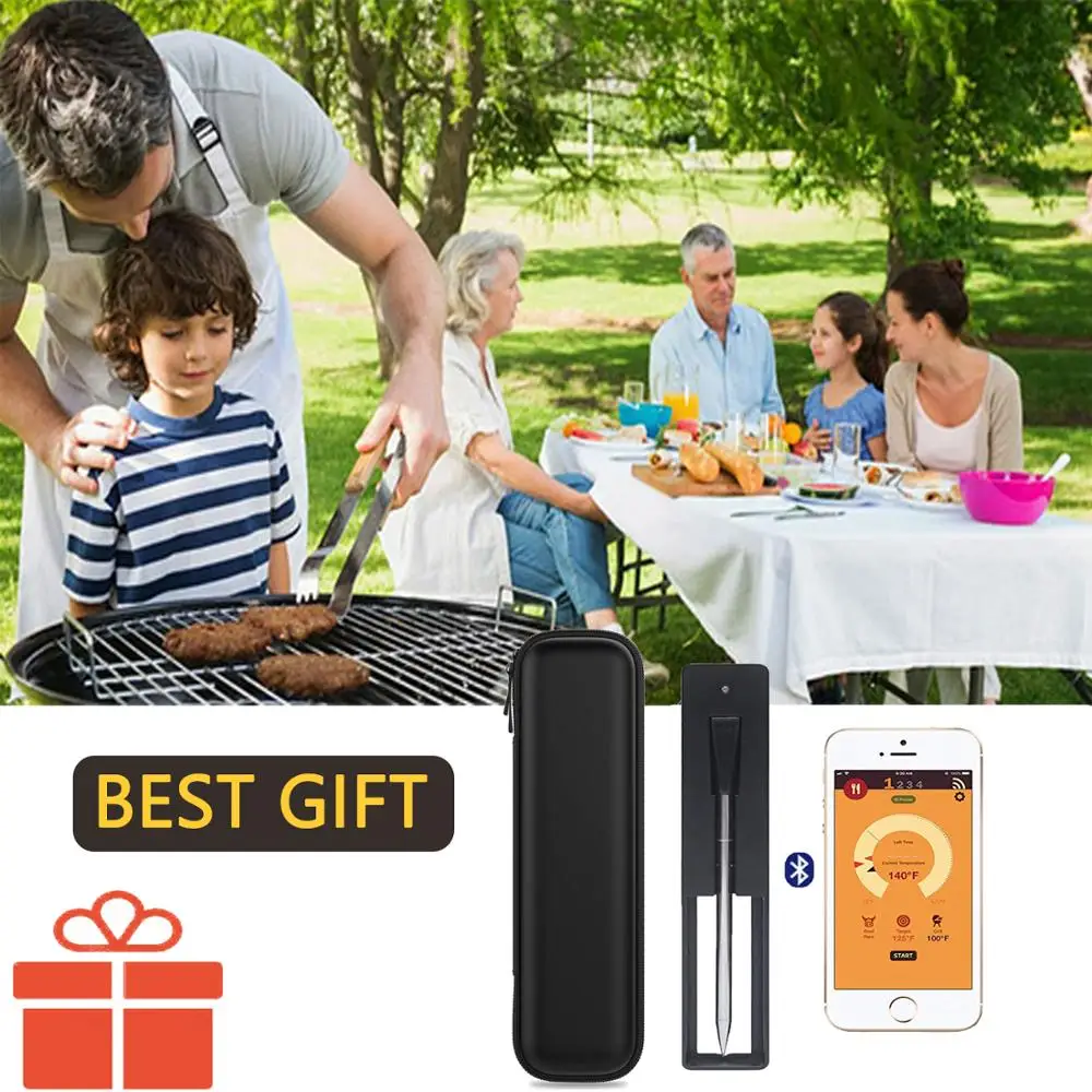 Termômetro de carne sem fio Bluetooth Digital, Acessórios de churrasco para churrasqueira, churrasco fumante, Rotisserie Kitchen Gift, Top atualizado