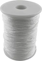 2mm Braided Shade Roller Blinds Cord White Pull String Rope, Blinds Lifting Rope, Braided Lift Shade Cord for Aluminum Blind