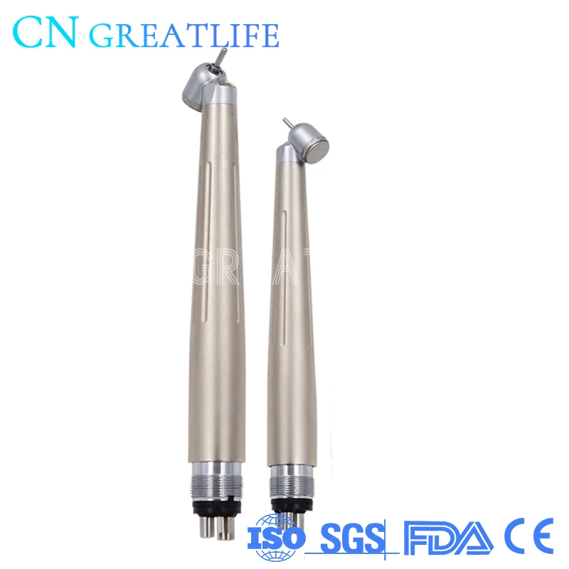 Dental 45 Degree Surgical Led High Speed Handpiece Dental Handpiece High Speed 2 Hole 4 Hole