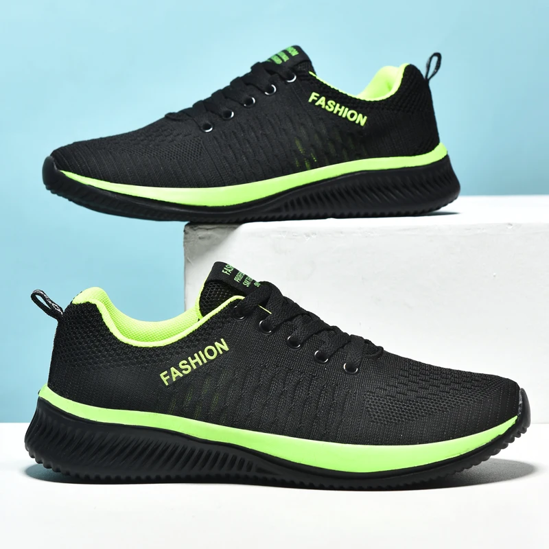 Men Sneakers 2021 New Breathable Lace Up Men Mesh Shoes Fashion Casual No-Slip Men Vulcanize Shoes Tenis Masculino