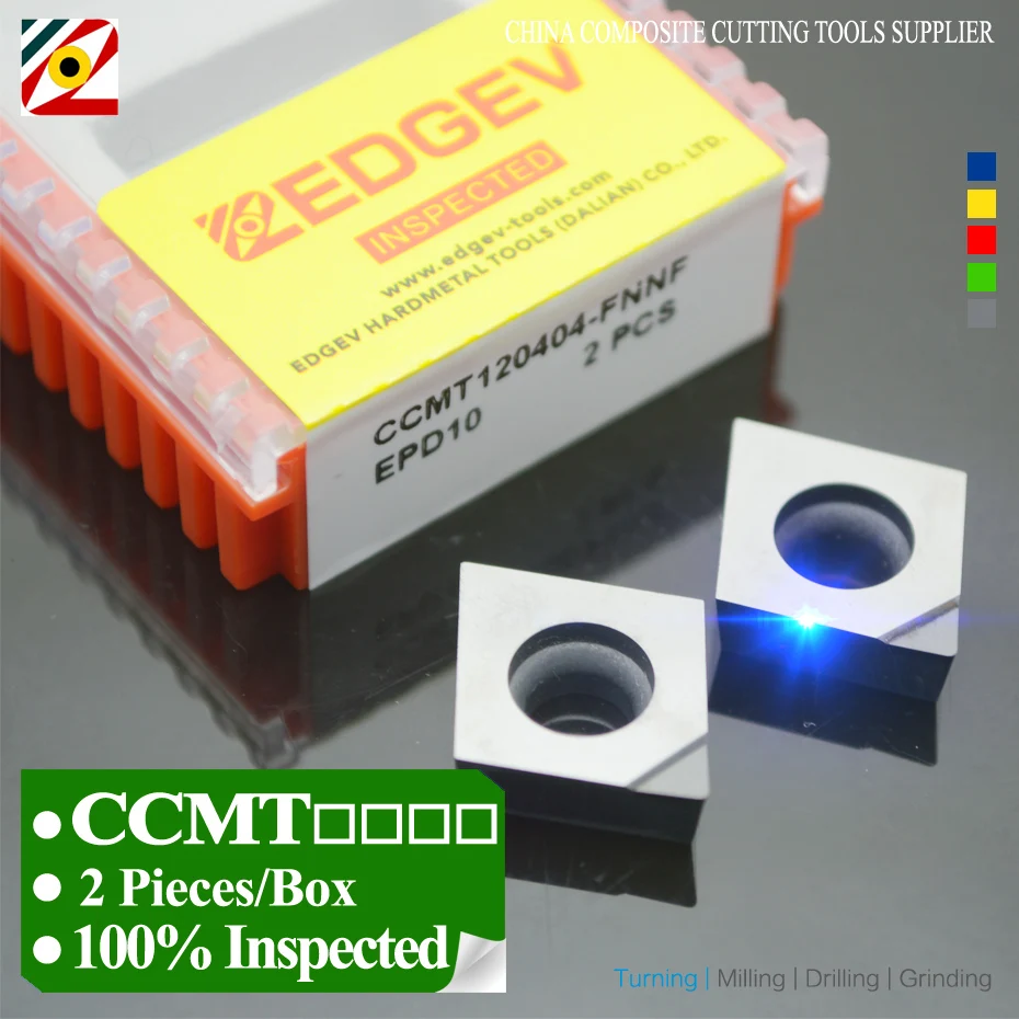 

EDGEV PCD Insert CCMT060202 CCMT060204 CCMT09T302 CCMT09T304 CCMT120404 CCMT120408 Diamond Inserts Aluminum Cutting Tools