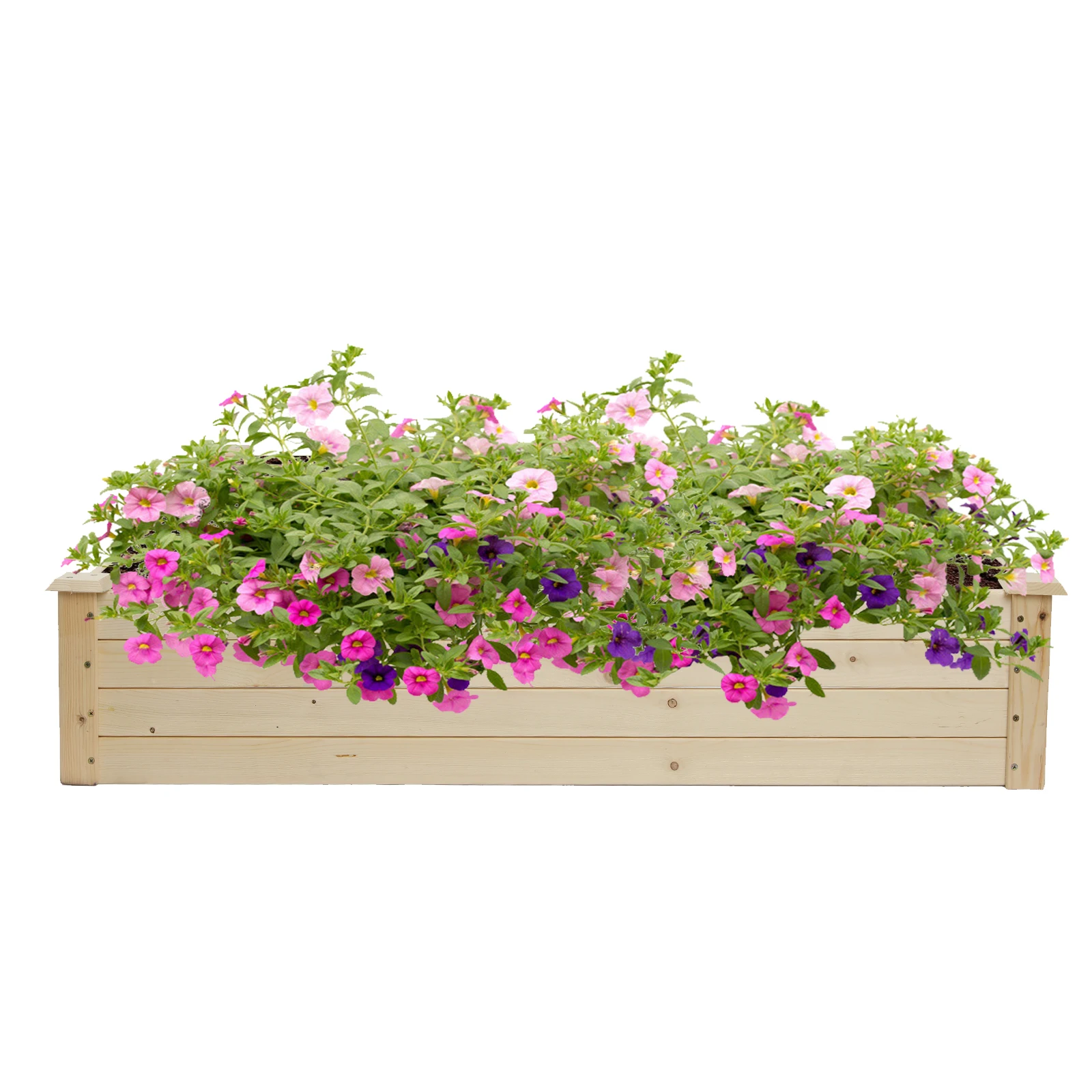 Hot Sales Wooden Planting Frame Ground Type Planting Basket  122*122*25.5cm For Garden Graft Box Sapling  US Warehouse