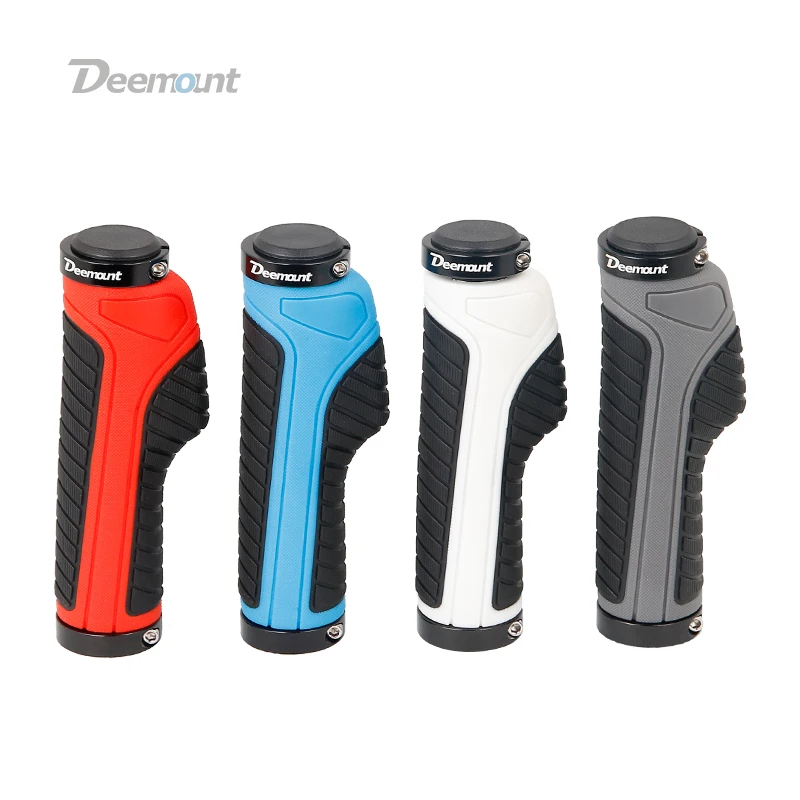 Deemount 4 Color Bicycle Grips Ergonomic Bar End Firm Mount Both Ends Lock Grip Handlebar Tone Holder MTB Cycling Hand Rest