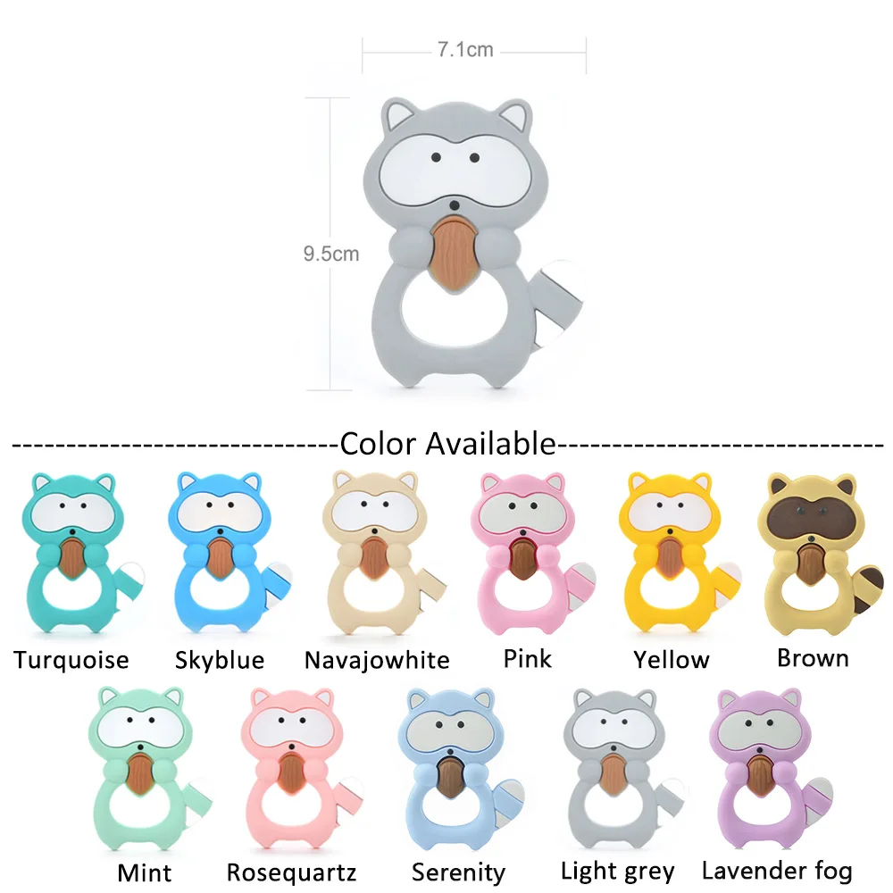 LOCAL 10 pieces/ lot Silicone pendant Teether Penguin  Monkey Pendant Raccoon Toy Giraffe Necklace For Silicone Lion Elephant