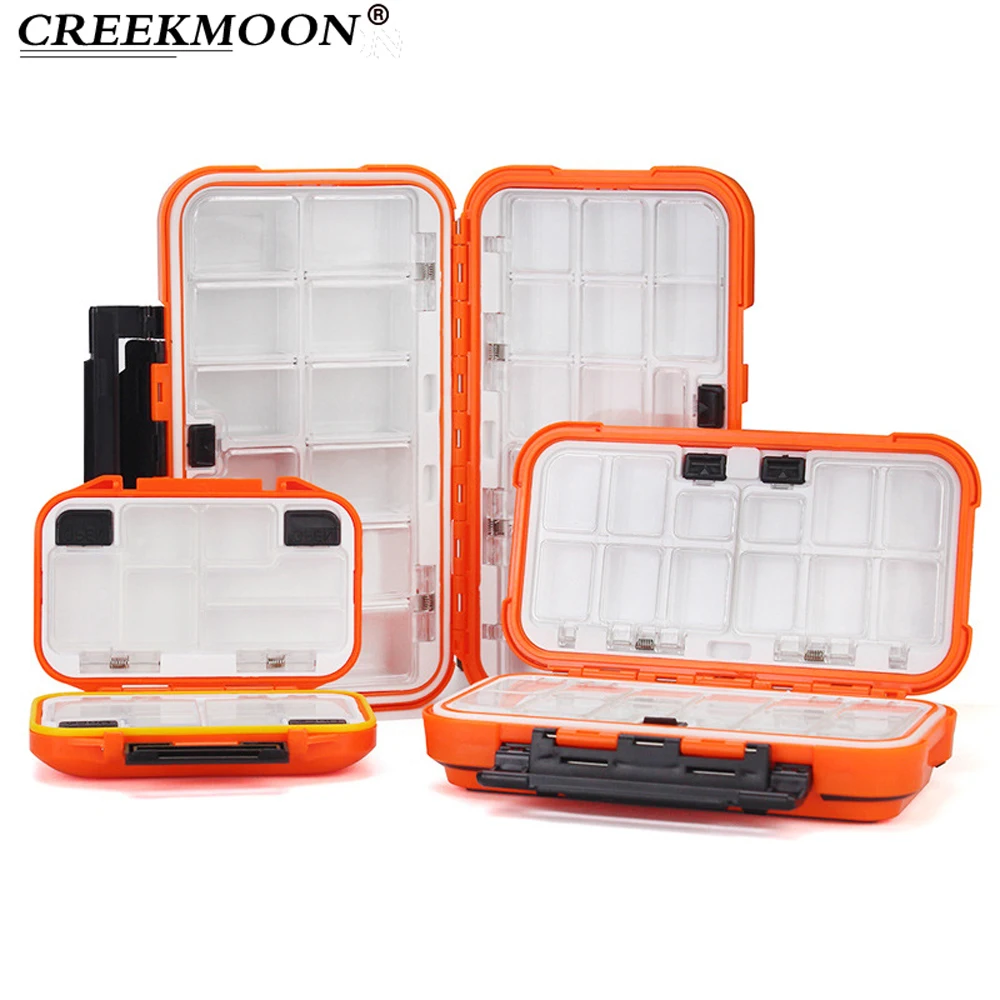 

Double Sided Fishing Tackle Box Multi Compartment Waterproof Bait Lure Hook Storage Case Sea Rock Fishing Accessories