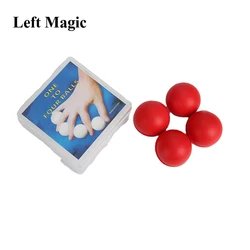 Red Multiplying Billiard Balls (Soft,Dia 4.2cm ) Magic Tricks One to Four Balls Magician Stage Illusion Gimmick Accessories Prop