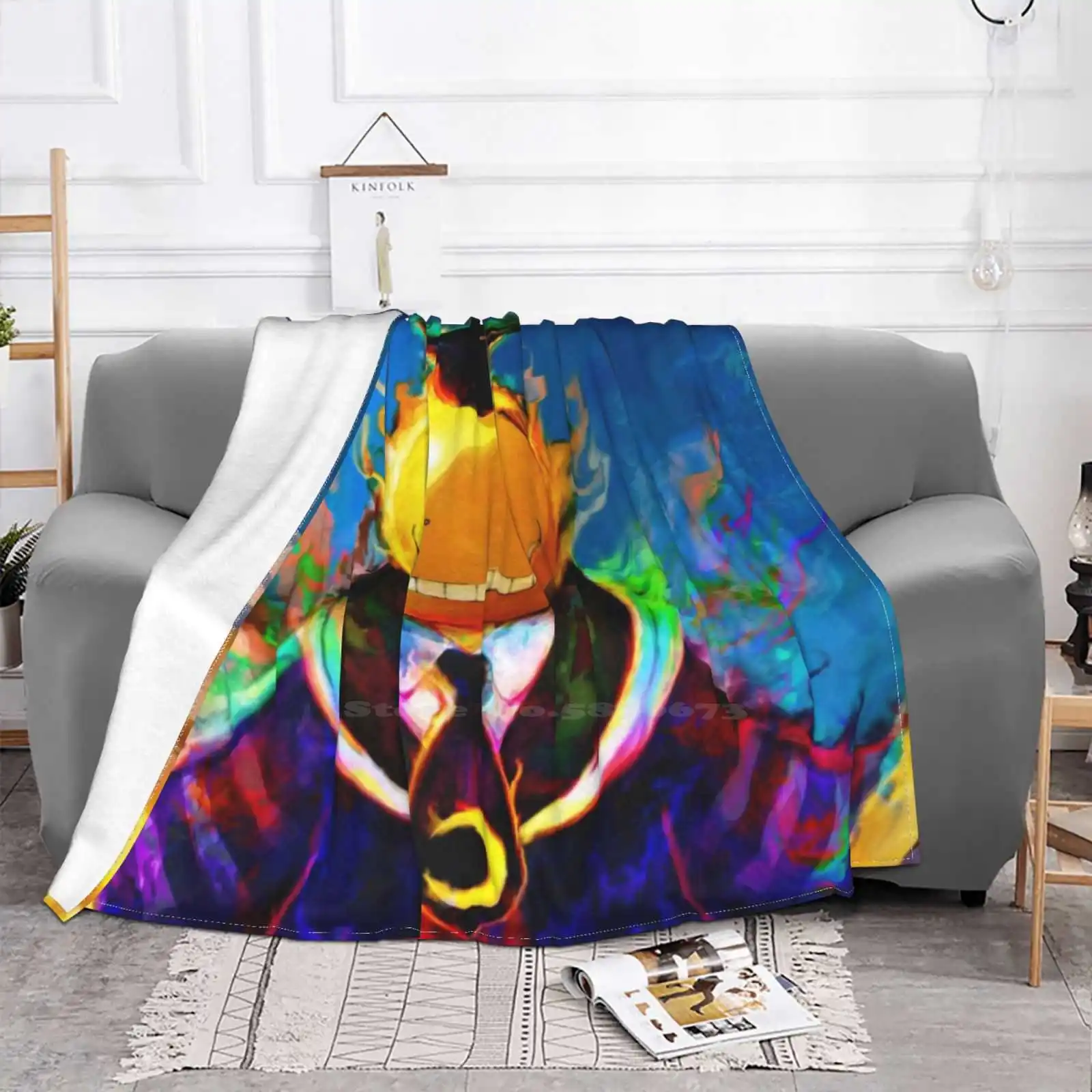 Koro Sensei Drawing Top Quality Comfortable Bed Sofa Soft Blanket Anime Jpan Manga Koro Sensei Nagisa Karma Irina Kaede Asano