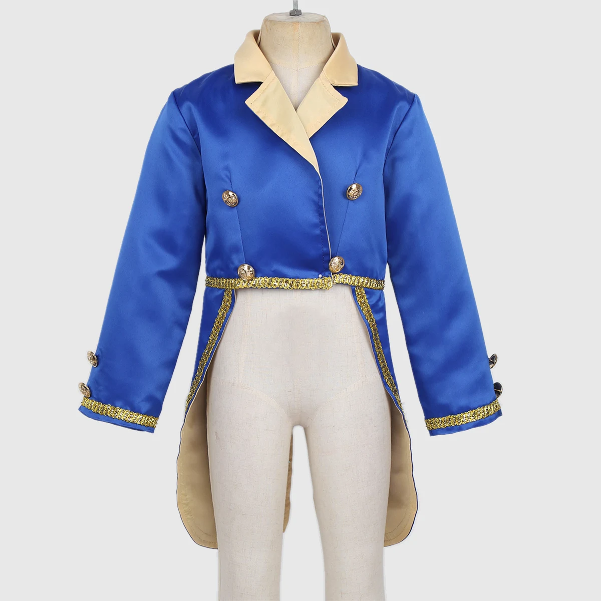 Costume de Prince pour enfants, manteau de cosplay d'Halloween, col rabattu, veste de smoking, vêtements de fête de carnaval