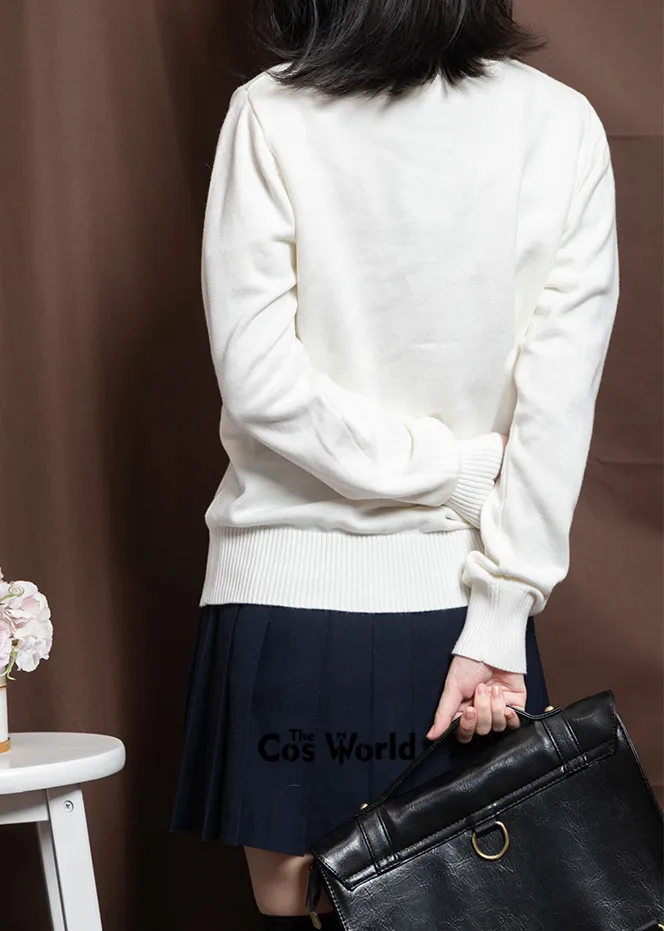 XS-XXL Spring Autumn Women Long Sleeve Knit Cardigan V Neck Sweater Outwear Jacket Coat For JK School Uniform Student Clothes